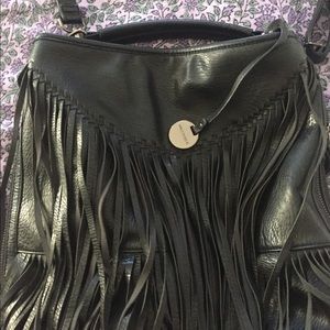 Hallhuber Leather Fringe Bag